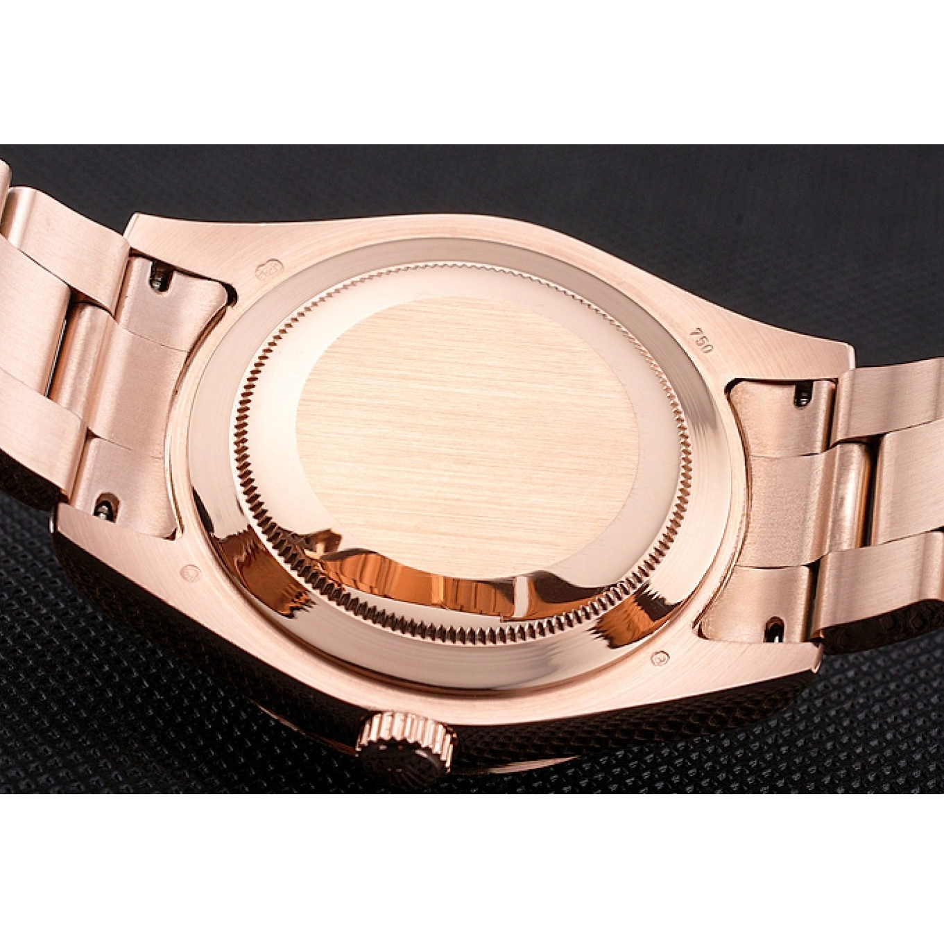 Rolex copies cheap Ad Rolex Case Gold Sky Rose Dial Bracelet Dweller Brown 0618